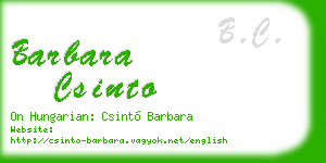 barbara csinto business card