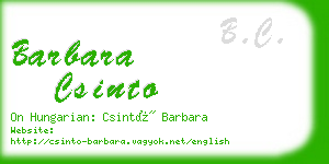 barbara csinto business card